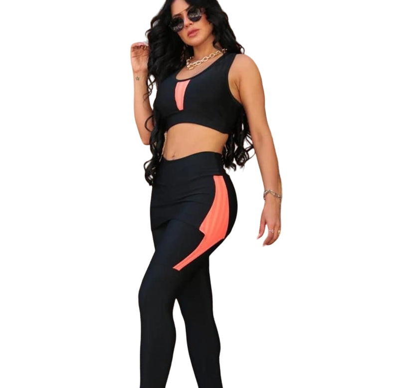 Calça Leg Fitness com Saia Embutida – Cintura Alta, Tapa Bumbum, Conforto e Estilo