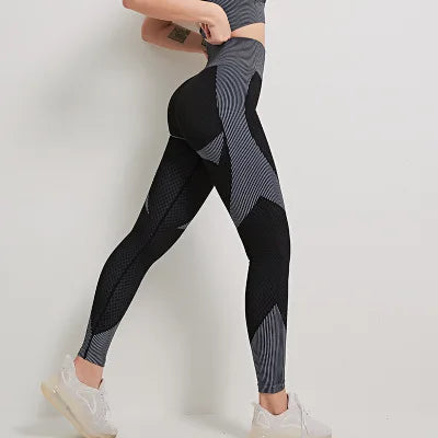 Calça Leg de Cintura Alta para Academia – Sem Costura, Efeito Pêssego, Fitness e Yoga